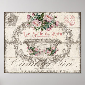 Póster Poster de Cherubs Roses Rosa, bañera de hidromasaj