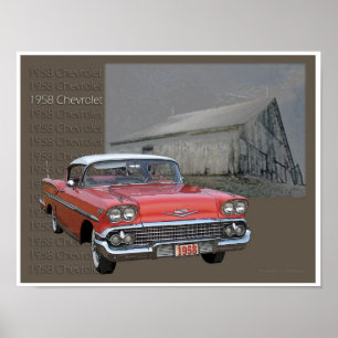 Póster poster de Chevrolet de 1958