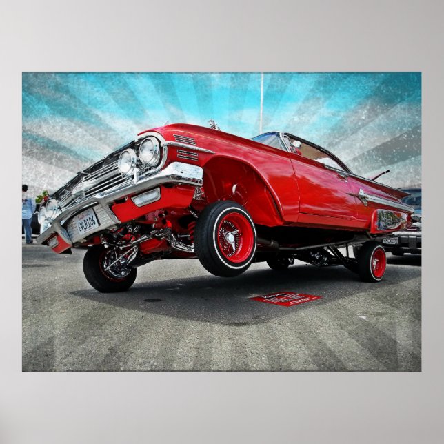 Póster poster De Chevy Impala Lowrider En 1960 (Frente)