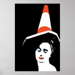 Póster Poster de Chica de conos de tráfico de Glasgow