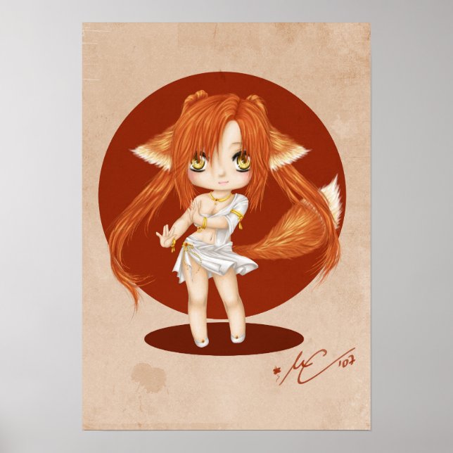 Póster Poster de Chica de Fox Cute (Frente)