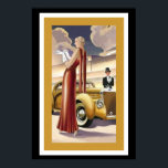 Póster Poster de Chica de glamour Art Deco<br><div class="desc">Este poster capta el brillo y el glamour del Art Deco. medidas posters 13 x 19.</div>