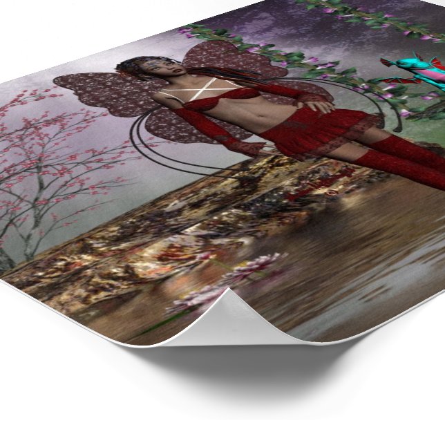 Póster poster de chica de hadas (Esquina)