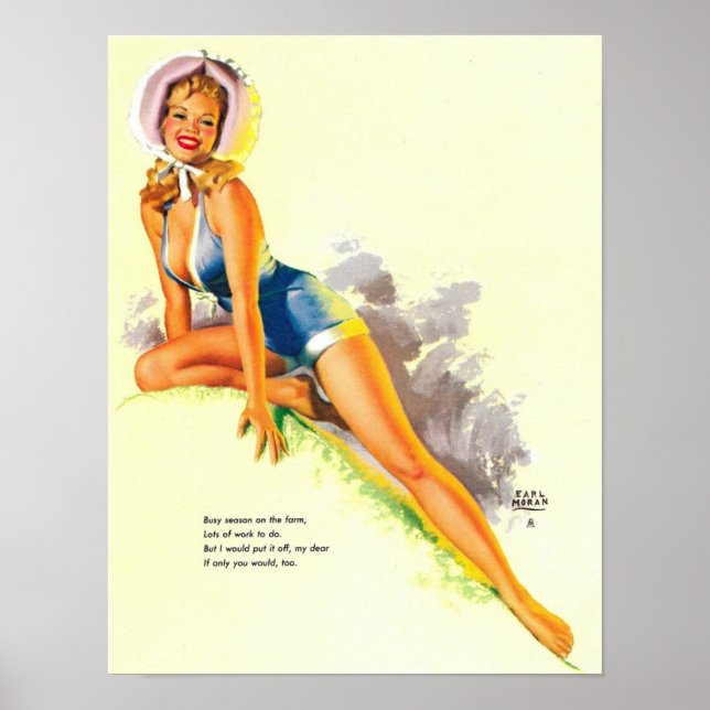 Póster Poster de Chica de pinza clásica (Frente)