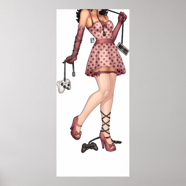 Póster Poster de Chica Gamer (Frente)