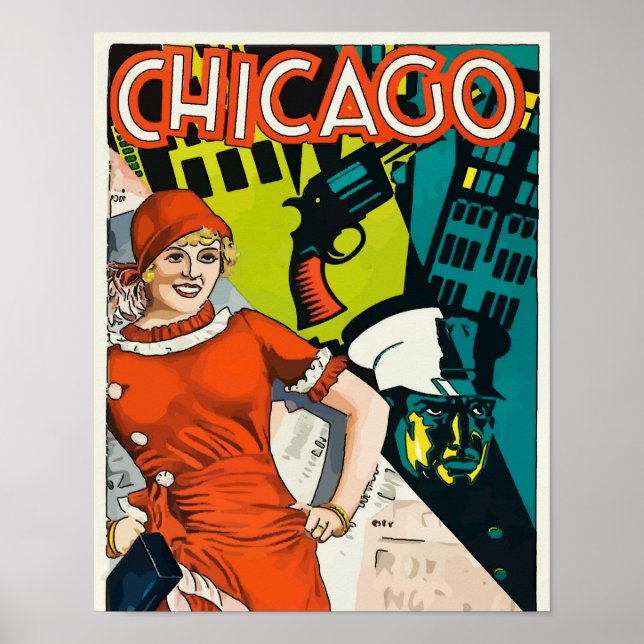 Póster Poster de Chicago antiguo (Frente)
