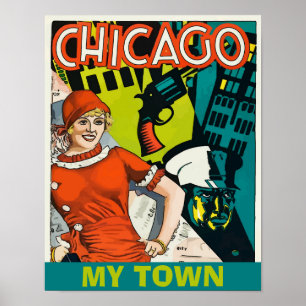 Póster Poster de Chicago antiguo