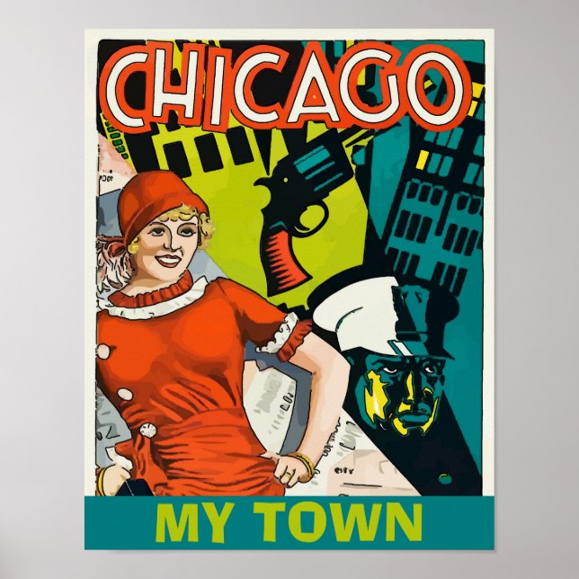 Póster Poster de Chicago antiguo (Frente)