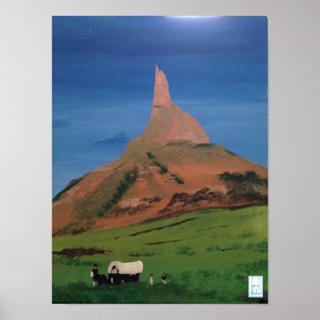 Póster Poster de Chimney Rock Nebraska (Frente)
