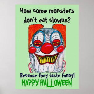 Póster Poster DE chiste DE HALLOWEEN CLOWN FIEND