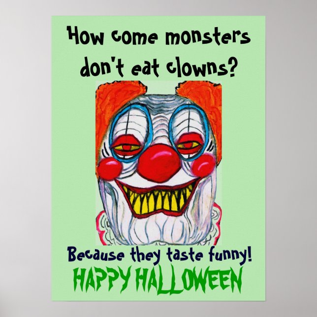 Póster Poster DE chiste DE HALLOWEEN CLOWN FIEND (Frente)