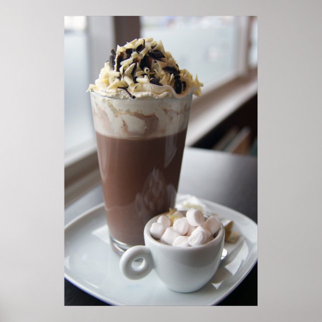 Póster poster de chocolate caliente (Frente)