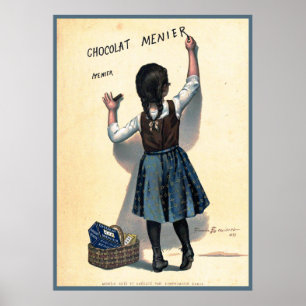 Póster Poster de chocolate francés vintage