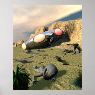Póster Poster de choque Roswell UFO