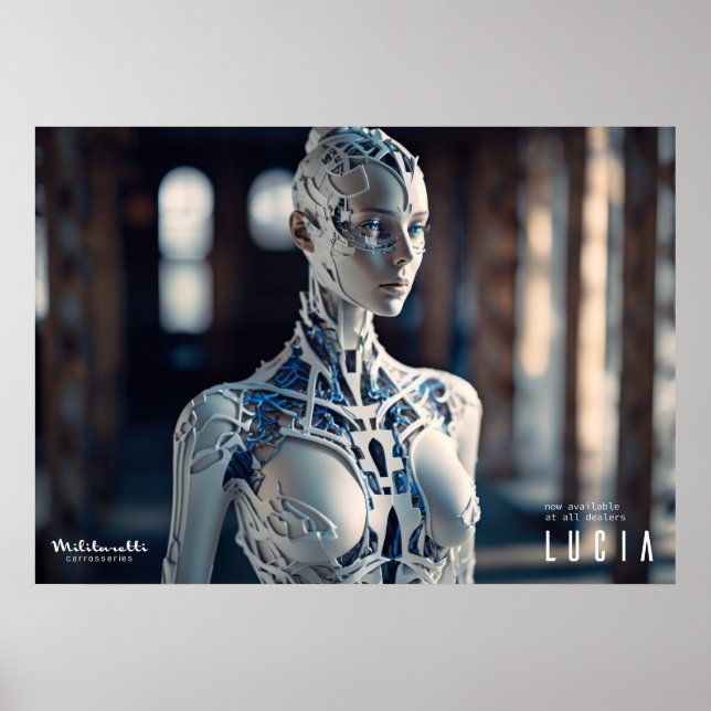 Póster Poster de ciborg futurista (Frente)