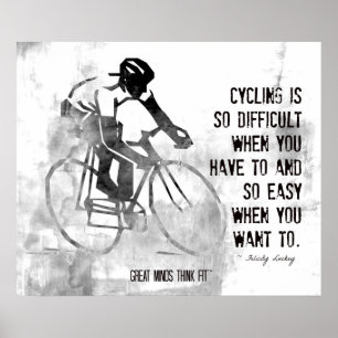 Póster Poster de ciclismo, actitud e inspiración
