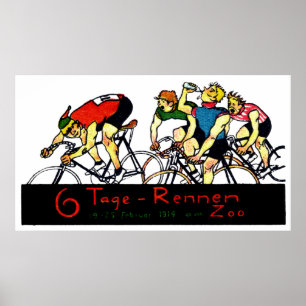 Póster poster de Ciclismo de 1914
