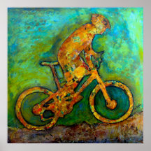 Poster de ciclismo de montaña