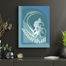 Póster Poster de ciclismo de montaña MTB de descenso