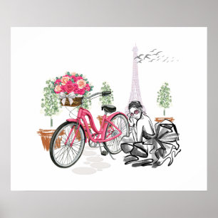 Póster Poster de ciclismo de París