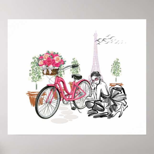 Póster Poster de ciclismo de París (Frente)