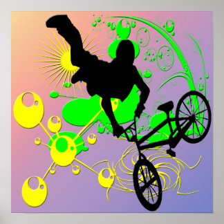 Póster Poster de ciclismo extremo