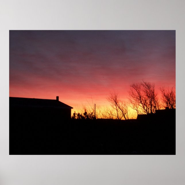 Póster Poster de cielo de fuego (Frente)