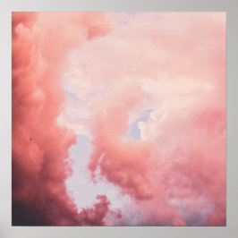 Póster Poster de cielo y nube estético Naranja