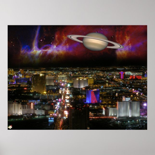 Póster Poster de ciencia ficción de Las Vegas Strip #1 (Frente)