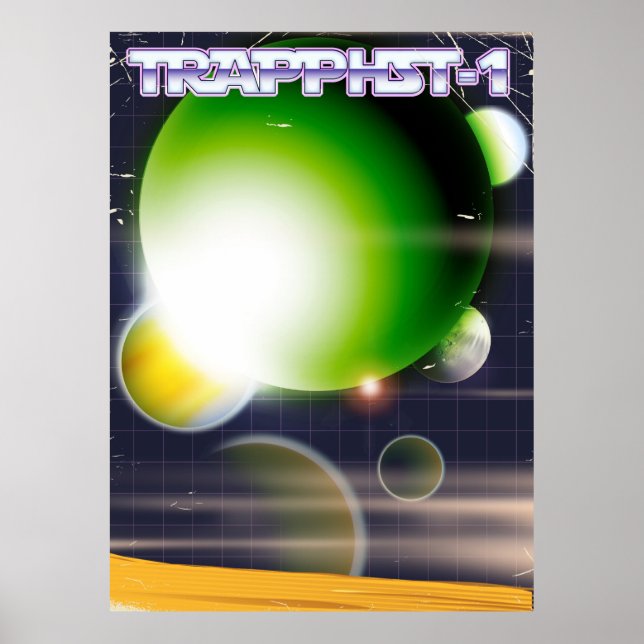 Póster POSTER de ciencia ficción TRAPPIST-1. (Frente)
