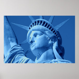 Póster Poster de cierre de Blue Lady Liberty