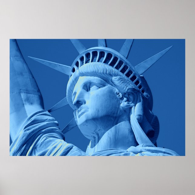 Póster Poster de cierre de Blue Lady Liberty (Frente)