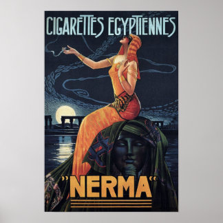 Póster Poster de cigarrillos de época