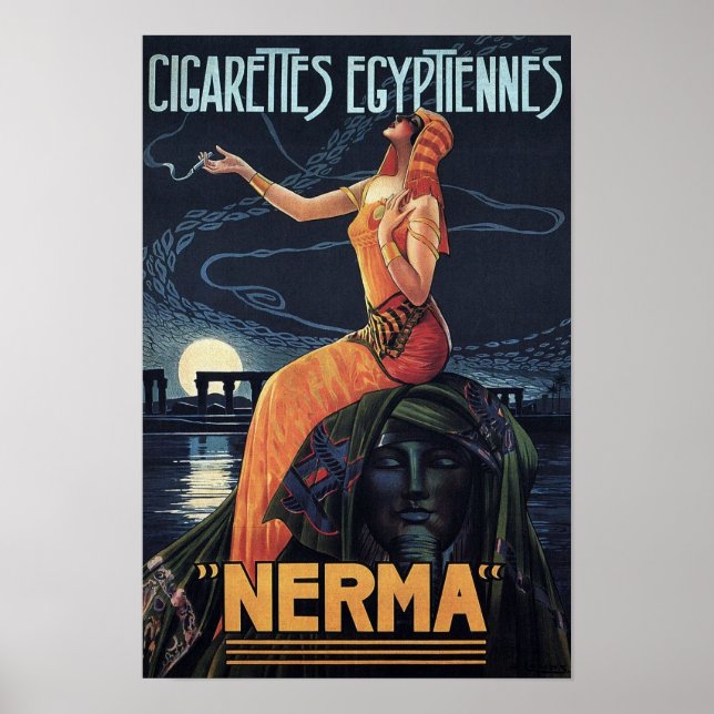 Póster Poster de cigarrillos de época (Frente)