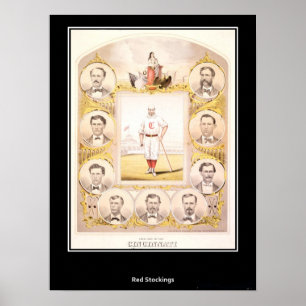 Póster Poster de Cincinnati Red Stockings 1869