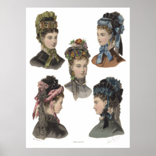 Póster Poster de cinco bellezas del Victorian