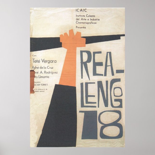 Póster Poster de cine cubano Poster de cine (Frente)