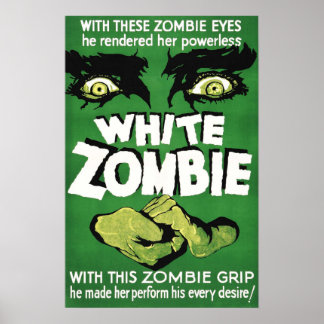 Póster Poster de cine de época Zombie blanca 1932