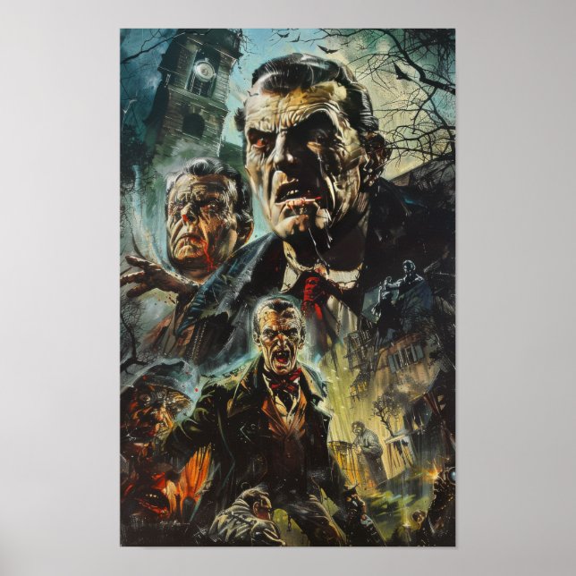 Póster Poster de cine de películas de películas de terror (Frente)