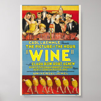Póster Poster de cine de vino de época