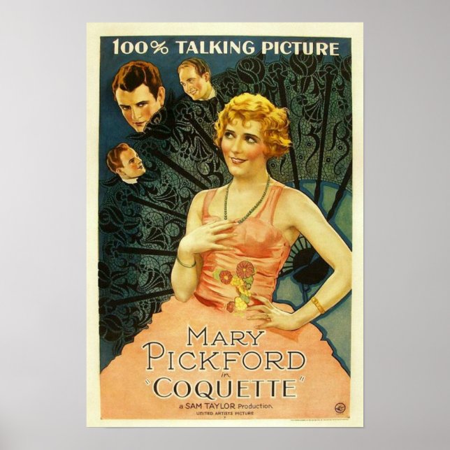 Póster Poster de cine Mary Pickford 'Coquette' 1929 (Frente)