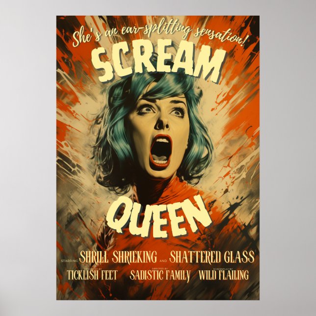 Póster Poster de cine Scream Queen (Frente)