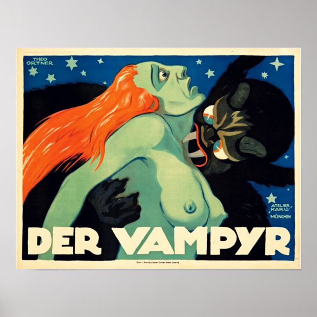Póster Poster de cine ventilado Der Vampyr 1920 (Frente)