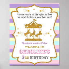 Póster Poster de circo Chica fiesta de bienvenida