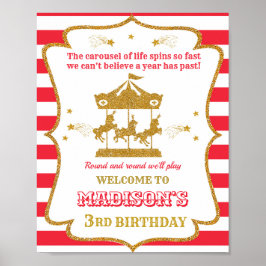 Póster Poster de circo Chica fiesta de bienvenida