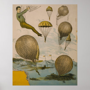 Póster Poster De Circo De Un Balón Aéreo
