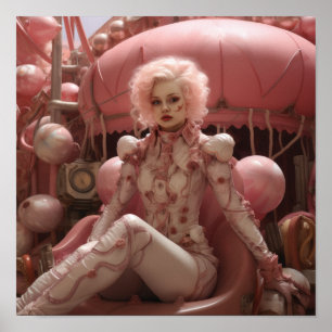 Póster Poster de circo futurista: Belleza mesmerizadora d