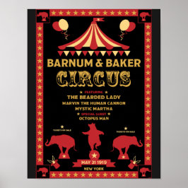 Póster Poster de circo inspirado en cosechas originales