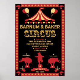 Póster Poster de circo inspirado en cosechas originales