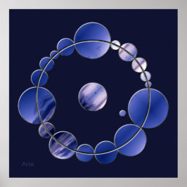 Póster Poster de círculo de recorte